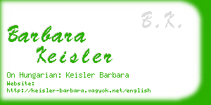 barbara keisler business card